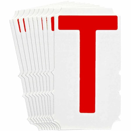 Brady Quik-Align 5160 Series Polyester 4 in Lbl Legend: T Red 10PK 5160P-T